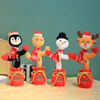 Suministros de juguetes de Navidad Baile Repetir hablar de peluches electr￳nicos puede cantar Record Lighten Educaci￳n temprana Regalo Funny Santa Claus 221129