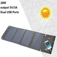 Dual USB Ports 28W Solar Panel Charger Portable Output 5V3A Solar Cell Waterproof Power bank For laptop Xiaomi Huawei iPhone4703269