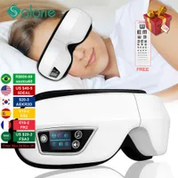 Eye Massager 6D Smart Airbag Vibration Care Instrument Compress Bluetooth Massage Glasses Fatigue Pouch Wrinkle 221130