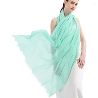 Bufandas 180x90cm Bandana Women 2022 Autumn Premium Cotton Blends Hijab Buff de Hijab de gran tama￱o Pashmina de lujo suave con borla