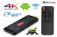 TV Stick Android 100 X96 S400 TV Stick Android X96S400 Allwinner H313 Quad Core 4K 60fps 24G WIFI 2GB 16GB TV Dongle VS X96S258I9729301