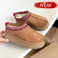 2023 Designer australia boots Classic ultra mini Tazz Suede platform snow boot women slippers Sheepskin Shearling Chestnut Antelope brown Winter Ankle booties