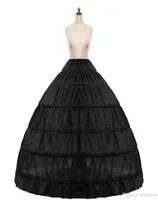 2018 In stock Ball Gown Petticoat Cheap White Black Crinoline Underskirt Wedding Dress Slip 6 Hoop Skirt Crinoline For Quinceanera4406375