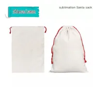 US Warehouse Sublimation Christmas Santa Sack Blanks Christmas Bag Santa Sack Canvas Bag Many Styles Christmas Gift Bags Large Size