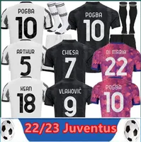 22 23 Juventuss POGBA Soccer Jerseys DI MARIA BONUCCI BREMER DANILO 2022 2023 CHIESA VLAHOVIC McKENNIE Juve PELLEGRINI Size S-4XL