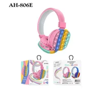 2021 Decompression Creative Silicone Headset Toy Fidget Wireless Headphone Tie Dye4113189