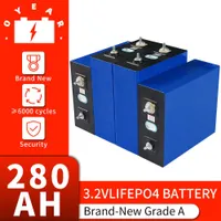Новый 3,2V LifePO4 280AH Recargable Batter Pack Grade Ary -Fosphate Prismatic 12 В 24 В 48 В 280AH Солнечные элементы