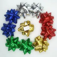 Décorations de Noël 50pcs 2,7 pouces étoiles à paillettes Bows Gift Wrap-Christmas Ribbon mixte Couleur 221130