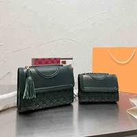 TB Evening Bags womens designer bag Shoulder Luxury Fashion Simple Square Tassel Bag Women Designer High Leather Chain Phone Handbags