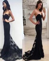 Sweetheart Black Lace Prom Dresses Mermaid personalizado Made Long Fiest Dress Clothing Women Cheap Evening Gowns7730042