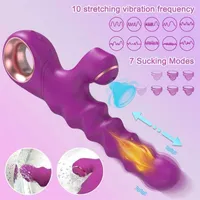 Masseur de jouets sexuels SS11 pousse de vibratrice adultes toys femelle stimulatrice de sucette de sucette de suceur de chauffage pour femmes vibrant la machine