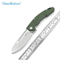 Nimoknives & Fatdragon Heavy Duty Camping Self-Defense Quick-Open Folding Knife D2 Blade G10 Handle EDC Multifunctional Tool Kitchen paring knives