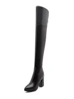 2020 big size 3347 over the knee boots women pu pointed toe autumn winter fashion boots sexy high heels shoes female5383529