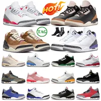 Basketball Shoes 3 retro 3s men sneakers Fire Red Archaeo Brown Lucky Green Desert Elephant Neapolitan Racer Blue women trainers sports outdoor shoe