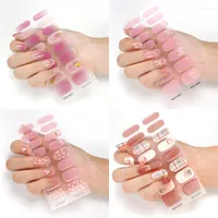 Nail Stickers 2022 Semi-cured Gel Designer 3D Bronzing Potherapy Accesoires