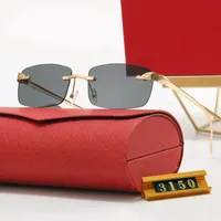 Black Rectangle Designer Sunglasses Fashion Classic Eyeglasses Goggle Outdoor Beach Carti Sun Glasses For Man Woman 8 Color Optional Triangular Signature With Box