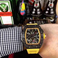 SUPERCLONE watches wristwatch designer Luxury Mens Mechanical Watch Richa Milles Rm12-01 Fully Automatic Movement Sapphire Mirror Rubber Watchband Wat