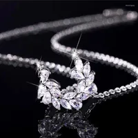 Chains 2022 Summer Personality Drop Shape Crystal Necklace Ladies Classic Clavicle Chain Valentine's Day High Luxury Jewelry Gift