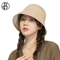 Berets FS Summer Fashion Cotton Fisherman Hats For Women Sunshade Bucket Fedoras Casual Sunscreen Caps Ladies Versatile Chapeau Femme