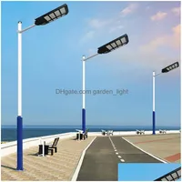 Solar Street Light 600W 800W 1000W Led Lamp Wall Super Bright Motion Sensor Outdoor Garden Security With Pole Dro Dhpcv