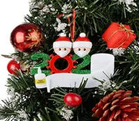 35 cm Babbo Natale Decorazioni di quarantena di quarantena di Natale Regali personalizzati Survivor Famiglia 27 Ornament Snowman Ciondolo con viso Mas9736719