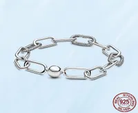 Fashion 925 Sterling Silver Bracelets For Women DIY Fit Pandora Beads Charms Slender Link Bracelet Fine Jewelry Lady Gift With Ori7472948