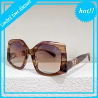Luxury Designer Sunglasses Ins Fashion Runway Max Plate Personality Irregular Cat Eye Leopard Print Mm012