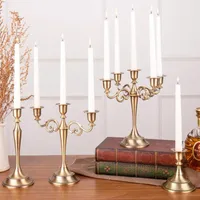 Candle Holders 5-light Classic Alloy Tin Metal Candelabra Candlesticks Metalcrafts Holder Holiday Wedding Home Decoration