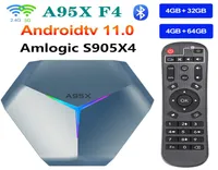 A95X F4 Android TV Boce with G20 Voice Remote Control Amlogic S905x4 8K RGB Light Smart Android110 TVBox 4GB 32GB EMCP Plex Media 5429864