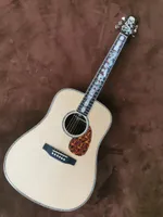 41 inch solid wood abalone inlaid with black fingered acoustic guitar