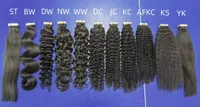 私は人間の髪のエクステンションを傾けて黒人女性のためのマイクロリンク深い巻き波テープの髪100 strands/ lot