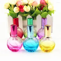 Storage Bottles 10pcs lot 10ml Mini Colorful Glass Perfume Bottle Empty Fragrance Thick Cosmetic Packaging Refillable Vials