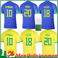 Fans Tops Tees 2022 2023 Brazils Soccer Jersey Marcelo Pele Paqueta Neres Coutinho  Jesus Vini Jr 22 23 Brasils Football Shirt Kids Kit Men Women