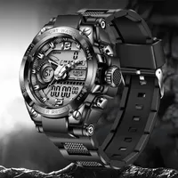 Wristwatches LIGE Men Military Watch Top Brand 50m Waterproof Wristwatch LED Alarm Clock Sport Male relogios masculino 220930