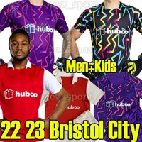 2022 2023 voetbaltruien Bristol City Home Red Away Blue The Robins Paterson Wells Weimann Men Kids Kits Socks Full Sets Camisetas de futbol voetbal shirt