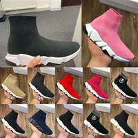 Kids Girls New Paris Speed Boots Trainers Knit Sock Shoe Original Luxury Designer Mens Womens Sneakers Childrens Cheap High Top Qu277F278z