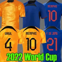 22 23 Maglie da calcio Versione Thailandia Wijnaldum Nethereands Memphis de Jong Holland Ligt van Dijk Men Kit Kit Dumfries Maillot Football Shirt