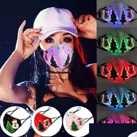 Дизайнерские маски рождественской активируемой голосовая маска 7 Цветов светодиодные маски для лица для вечеринки фестиваль маскарад Rave Drop Mjbag dhhqi