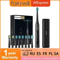 Toothbrush Fairywill Fw507 Sonic Electric Toothbrushes for Adults Kids 5 Modes Smart Timer Rechargeable 8 Super Whitening Toothbrush Heads