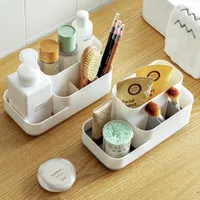 Depolama Kutuları 5 Izgara Banyo Kozmetik Kılıf Plastik Mutfak Baharat Rafı Makyaj Stand Kırtasiye Ev Aksesuarları