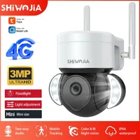 Tuya Camera 4G SIM Card IP Surveillance Outdoor 3MP Floodlight Two-way Voice IR Night Vision Security Protection