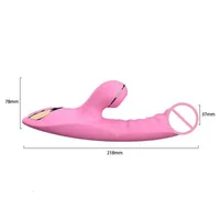 S1S1 Sex Toy Massager dibe Silicone Rabbit Sucking Vibrator G-spot Stimulator Waterproof Heating Vibration Vagina Massage Stick Female Adult Toys