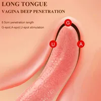 SS33 Toy Sex Massager Tongue Slicking Vibrator för kvinnor Anal Clitoris Stimulator Nipple Soft Tongue Masturbator Erotic Machine Adult Toys
