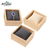 Jewelry Pouches Fine Bracelet Storage Box With Microfiber Pillow Drawer Cabnet Wristwatch Chain Gift Packaging Tray