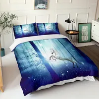 Bedding Sets Winter Duvet Cover 3d Lifelike Print Horses Pattern Double Comforter With Pillowcases Soft Warm Bedroom Sheets