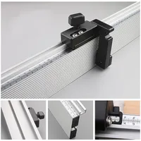 Professional Hand Tool Sets Aluminum Profile Fence With Track Stop Table Saw Router Miter Gauge 450-800 MM Assembly Ruler Woodworking DIY