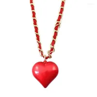 Pendant Necklaces J027 BIGBING Fashion Jewelry Red Heart Necklace