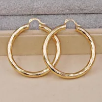 Hoop Earrings RLOPAY Fashion Hollow Gold For Women Hiphop Round Jewelry Wedding Anniversary Gift Acessories