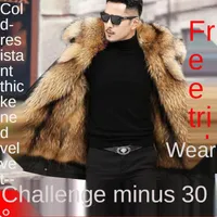 Men's Trench Coats Winter Men's Fashion Parker Clothing Wool Detachable Liner Long Thick Loose Fur Coat