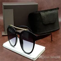2021 Classic Design Brand Round Sunglasses UV400 Eyewear Metal Gold Frame Glasses Men Women Mirror glass Lens Sunglass with box aa302o